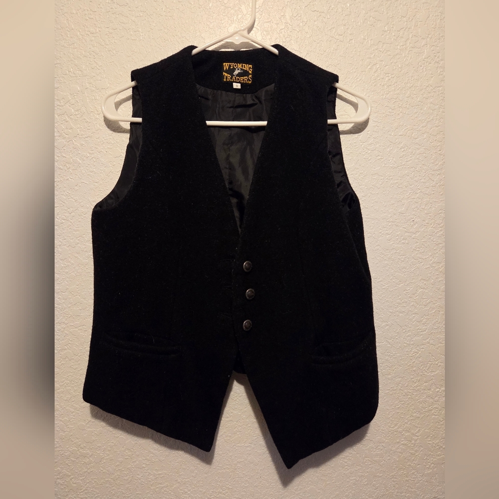 Wyoming Traders Black Wool Vest